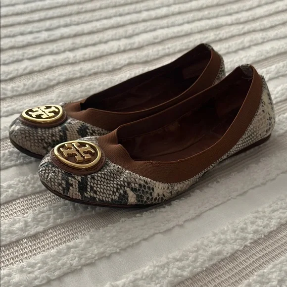 Tory Burch Snakeskin Ballet Flats - Picture 3 of 9